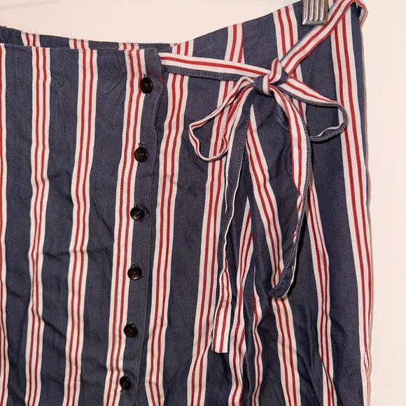 Striped button-down midi skirt - Picture 4 of 6